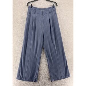 MAYSON The Label Women's Size 8 Striped Wide Leg Trousers Office Career Light